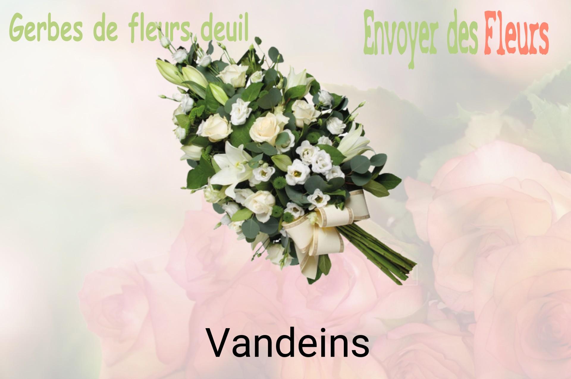 Gerbe de fleurs de deuil livrée à Vandeins